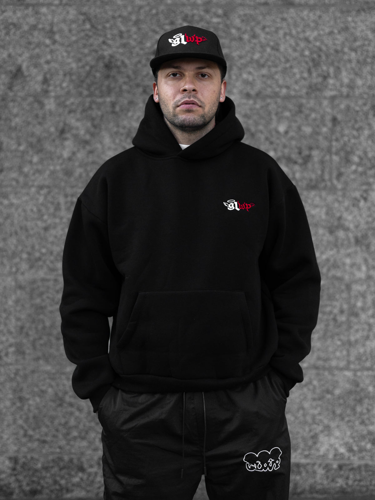 SUDADERA CROP BROTHERHOOD BLACK