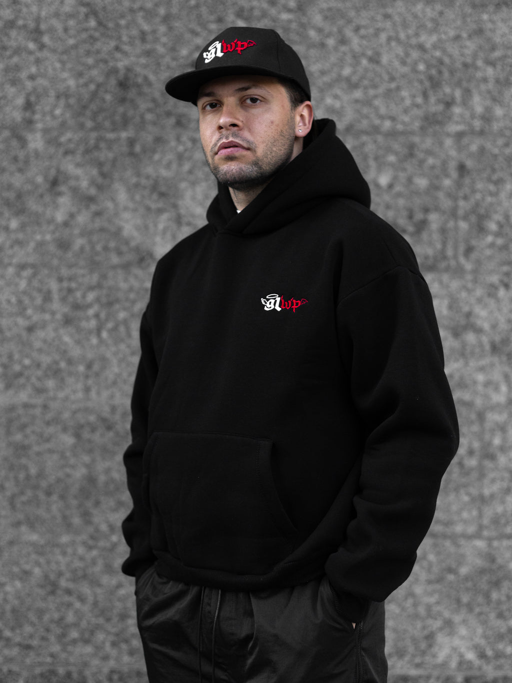SUDADERA CROP BROTHERHOOD BLACK