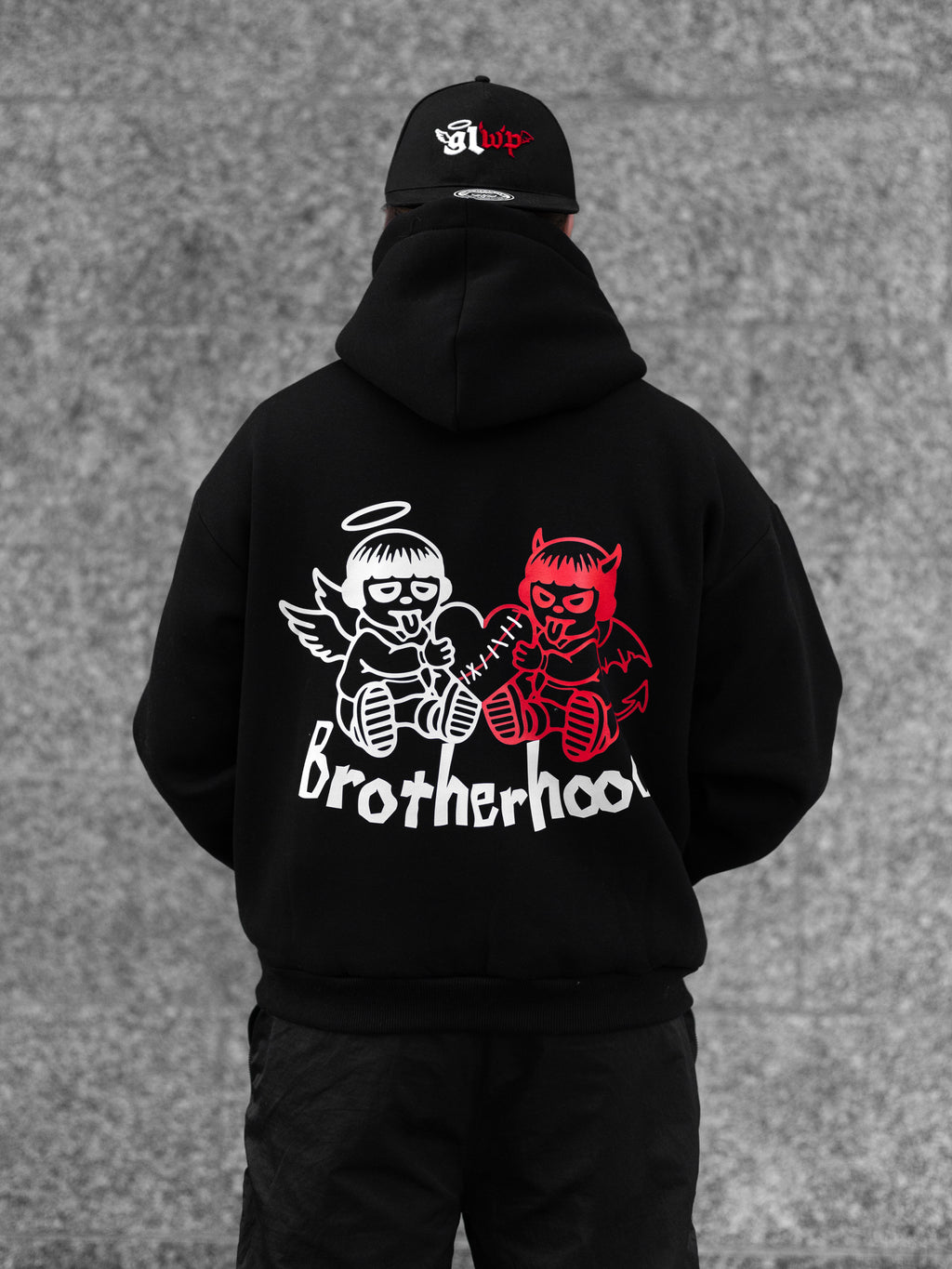 SUDADERA CROP BROTHERHOOD BLACK