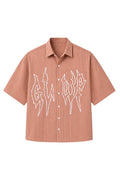 CAMISA CROP CAMEL