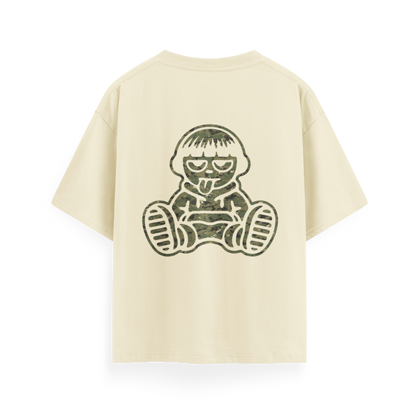 CAMISETA KID MILITARY CREAM