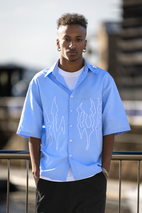 CAMISA CROP BABY BLUE