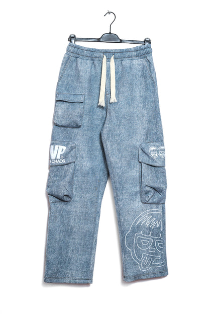 DENIM LOOK CARGO JOGGERS