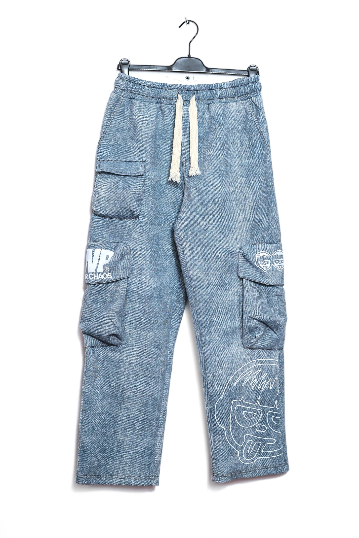 DENIM LOOK CARGO JOGGERS