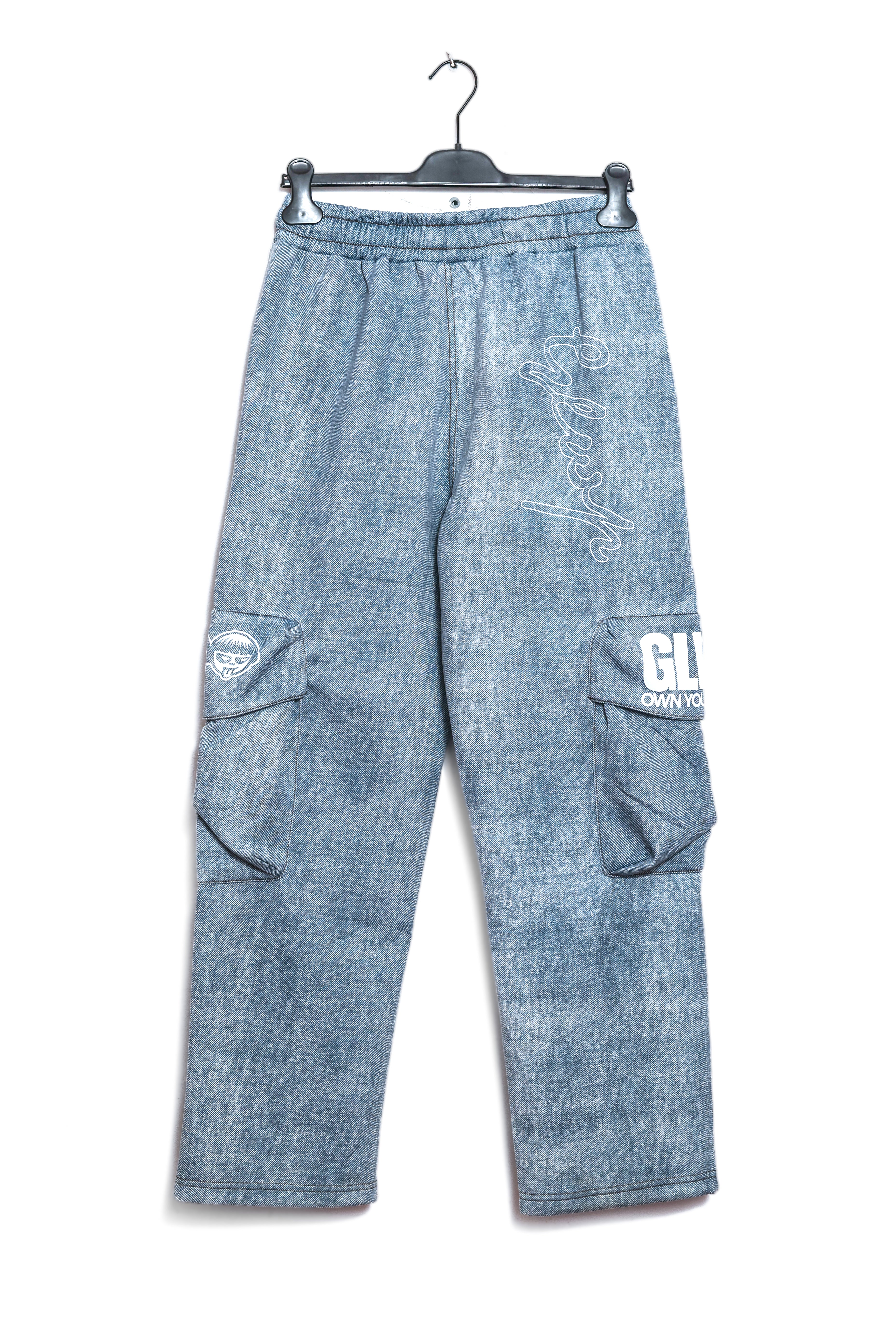 DENIM LOOK CARGO JOGGERS
