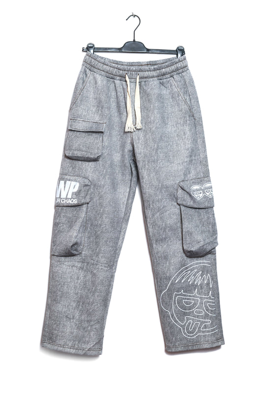 LIGHT GREY CARGO JOGGERS
