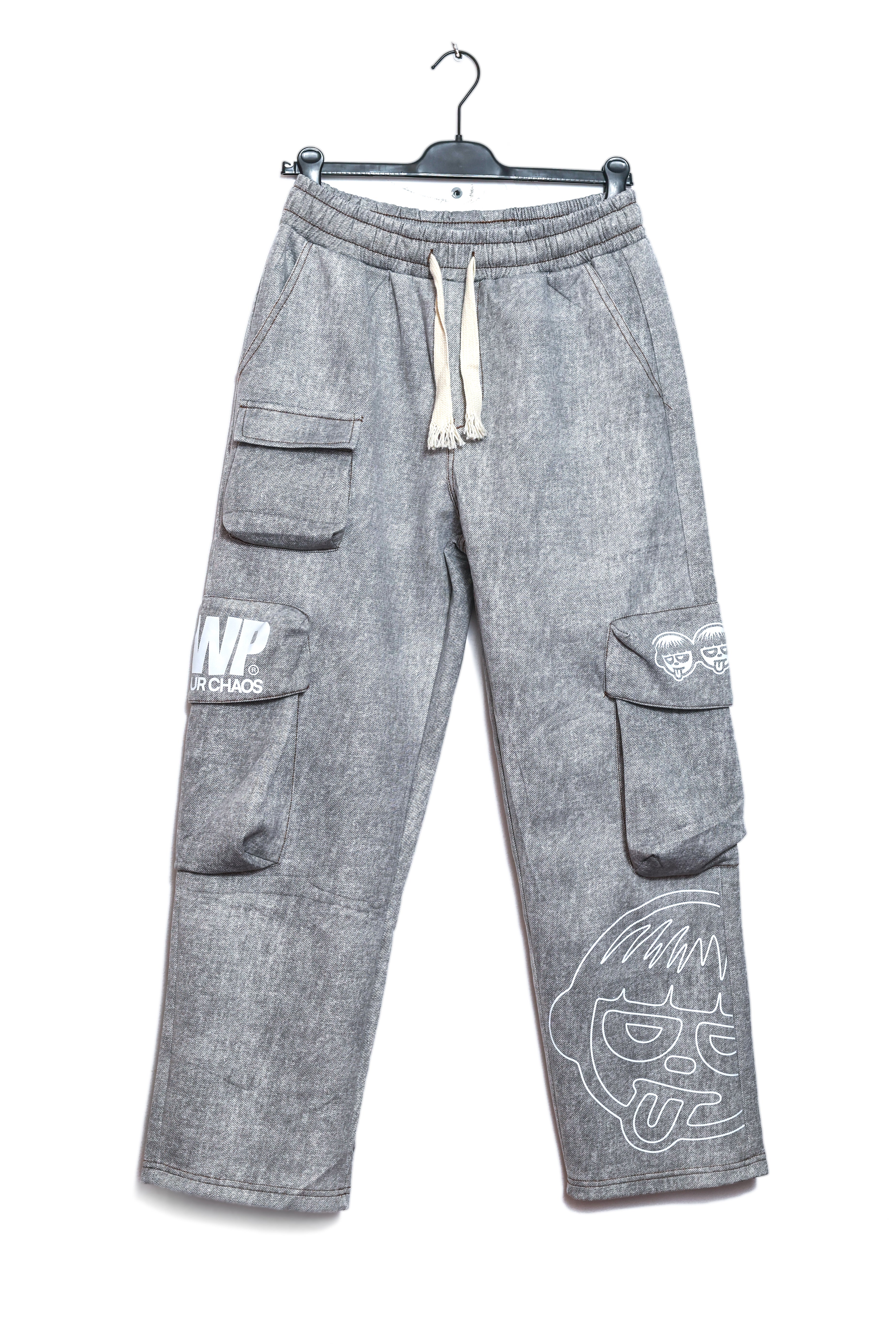 LIGHT GREY CARGO JOGGERS