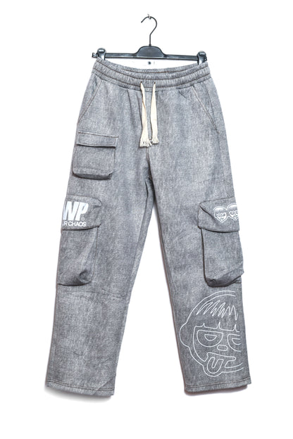 LIGHT GREY CARGO JOGGERS