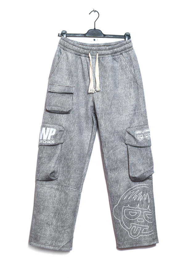 LIGHT GREY CARGO JOGGERS