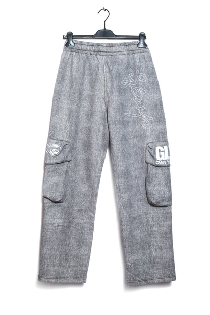 LIGHT GREY CARGO JOGGERS